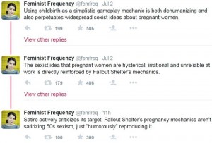 anita sarkeesian on pregnancy in fallout shelter
