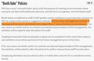 pax prime booth babe policies