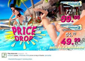 dead or alive xtreme 3 play-asia price drop
