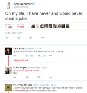 amy schumer would never steal a joke