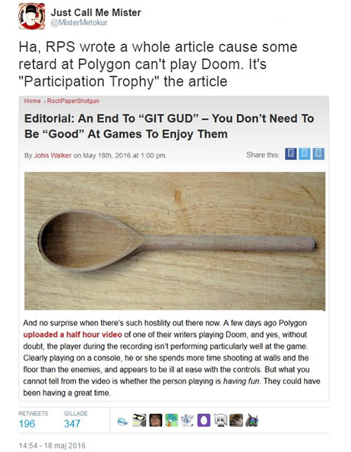 Git Gud” – You Don't Want An Objective Review, You Want Your Opinion  Parroted « Geekorner-Geekulture.