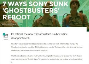 7 ways sony sunk ghostbusters reboot