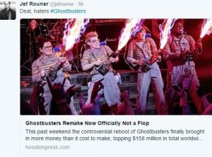 jef rouner vs ghostbusters haters