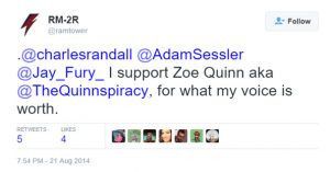 richard amtower supports zoe quinn