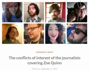 the conflicts of interest of the journalists covering zoe quinn