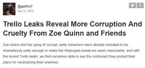 trello leaks reveal more corruption and cruelty from zoe quinn and friends