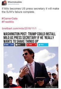 gamergate is going to run the white house milo yiannopoulos
