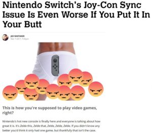 nintendo switchs joy-con sync issue is even worse if you put it in your butt jed whitaker