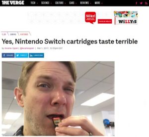 yes nintendo switch cartridges taste terrible theverge kwame opam