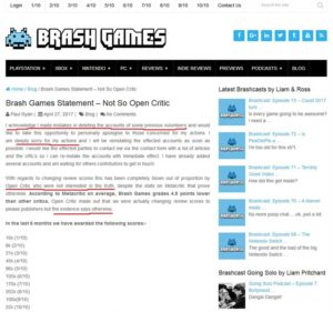 brash games statement not so open critic part 1