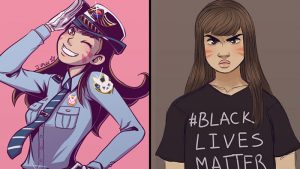 d-va officer skin vs tumblr and blm