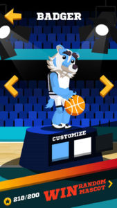 mascot dunks the dire badger
