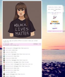 tumblr and blm vs cop d-va from overwatch
