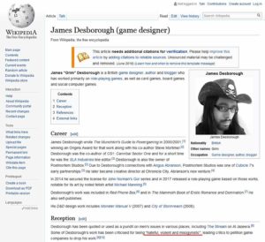 james desborough on wikipedia