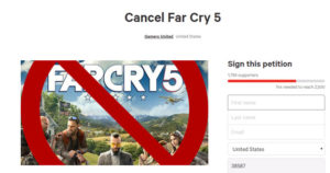 the cancel far cry 5 petition page