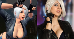 juby headshots sexy cosplay of angel from the king of fighters will melt your screen away