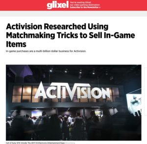 glixel activision matchmaking tricks to sell in-game items