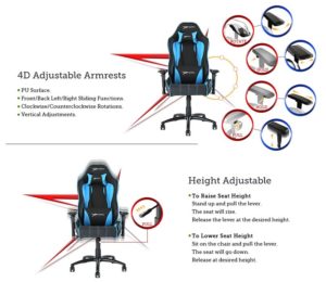 ewin champion series ergonomic computer gaming office chair adjustable armrests