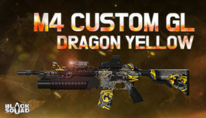 black squad m4 custom gl dragon yellow weapon