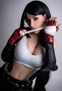 giada robin tifa lockhart cosplay final fantasy vii fight night pose