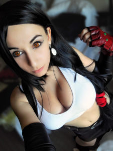 giada robin tifa lockhart cosplay final fantasy vii fist pose