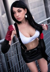 giada robin tifa lockhart cosplay final fantasy vii outside pose