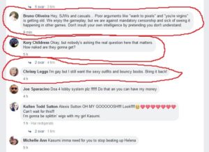 dead or alive 6 anti-sjw comments on fb