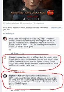 dead or alive 6 anti sjw doa6 comments on fb
