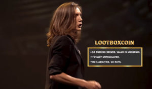 devolver digitals e3 2018 press conference lootboxcoin parody