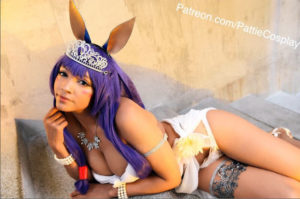 pattiecosplay nitocris cosplay fate grand order sexy laying down pose
