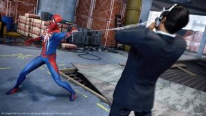spider-man 2018 spider-man vs some bad guy