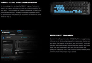 roccat horde aimo gaming keyboard anti-ghosting roccat swarm