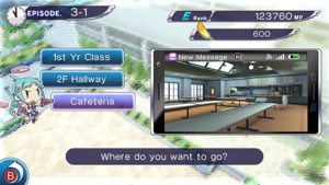 gal gun double peace the route selection screen