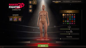 naked fighter 3d the character selection screen