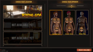 naked fighter 3d the location and opponent screen menu