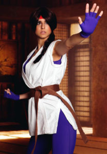 juby headshots cosplay of yuri sakazaki from the king of fighters front pose