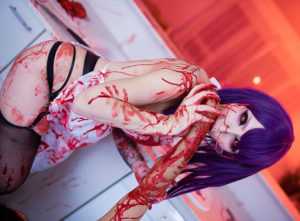 katyuska moonfoxs cosplay of rize kamishiro from tokyo ghoul a very sexy but scary pose