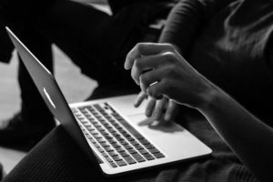 a laptop user