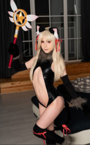 hackees cosplay of illya the cat from fate stay night