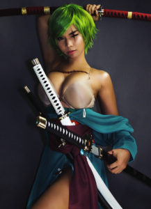 the fantastic namis gender bender cosplay as roronoa zoro from one piece