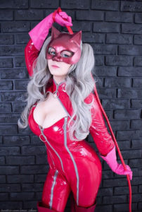 ana chuus cosplay of ann takamaki from persona 5 a sexy and thick pose