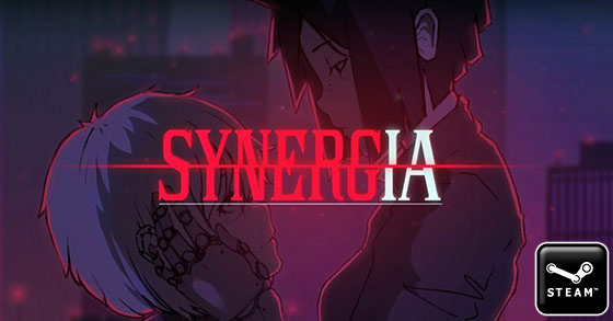 the cyberpunk yuri thriller vn game synergia is now available via steam