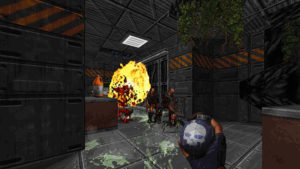 voidpoint ion fury blowing some zombies up