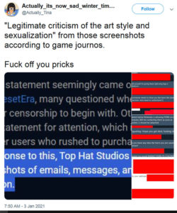 top hat studios inc sense actually tina vs mainstream gaming media
