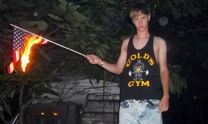 dylan roof burning the american flag