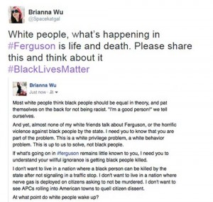 brianna wu ferguson riot white blame