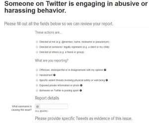 twitters anti abuse page