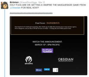 obsidian new vampire the masquerade