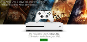 xbox one s console