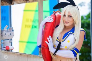 holly wolf kancolle shimakaze cosplay smile